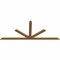 Ekena Millwork Saratoga Timber Gable Bracket, Western Red Cedar, 84"W x 35"H x 1 1/2"D x 3 1/2"F, 10/12 Pitch GBW084X35X0204SAR00SWR - alternate 5